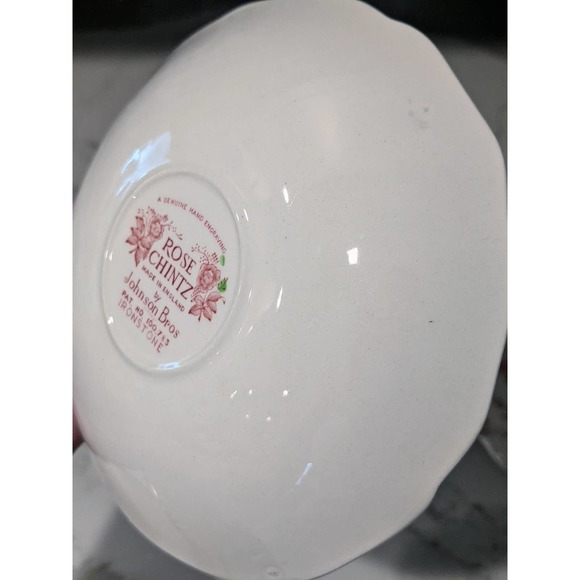 Vintage Johnson Brothers Rose Chintz Saucers England - Picture 7 of 8